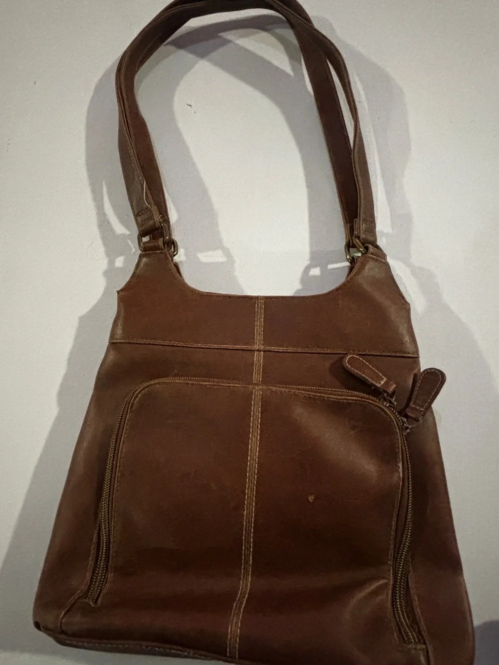Vintage 90s Y2K Mudd Vegan leather shoulder bag brown